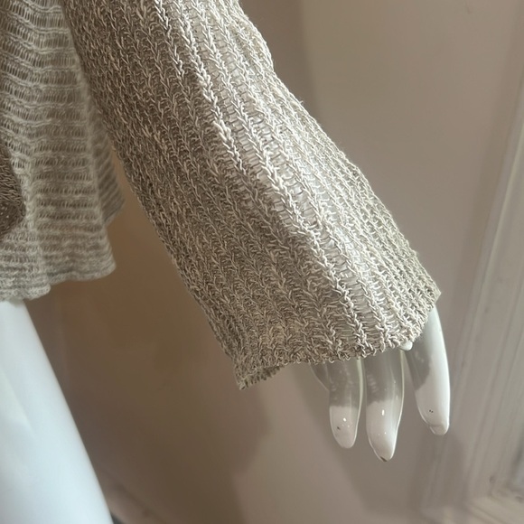 Eileen Fisher Open Knit Linen Waterfall Cardigan - Picture 5 of 10